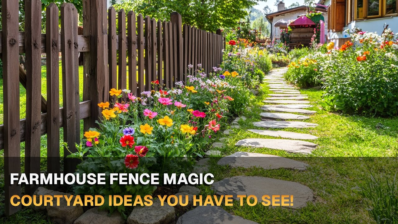 Farmhouse Fence Magic: Courtyard Ideas You Have to See! 🌱
