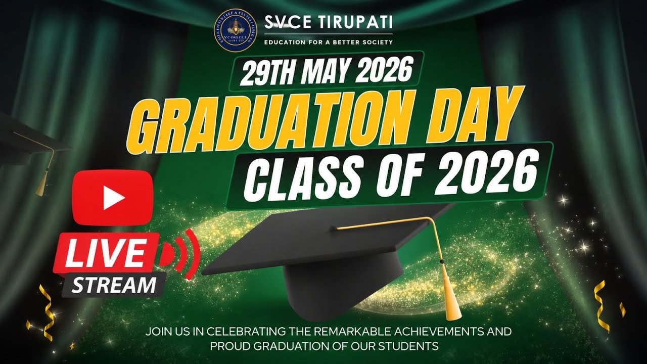 SVCE Graduation day 2026 | Live ceremony 🎓