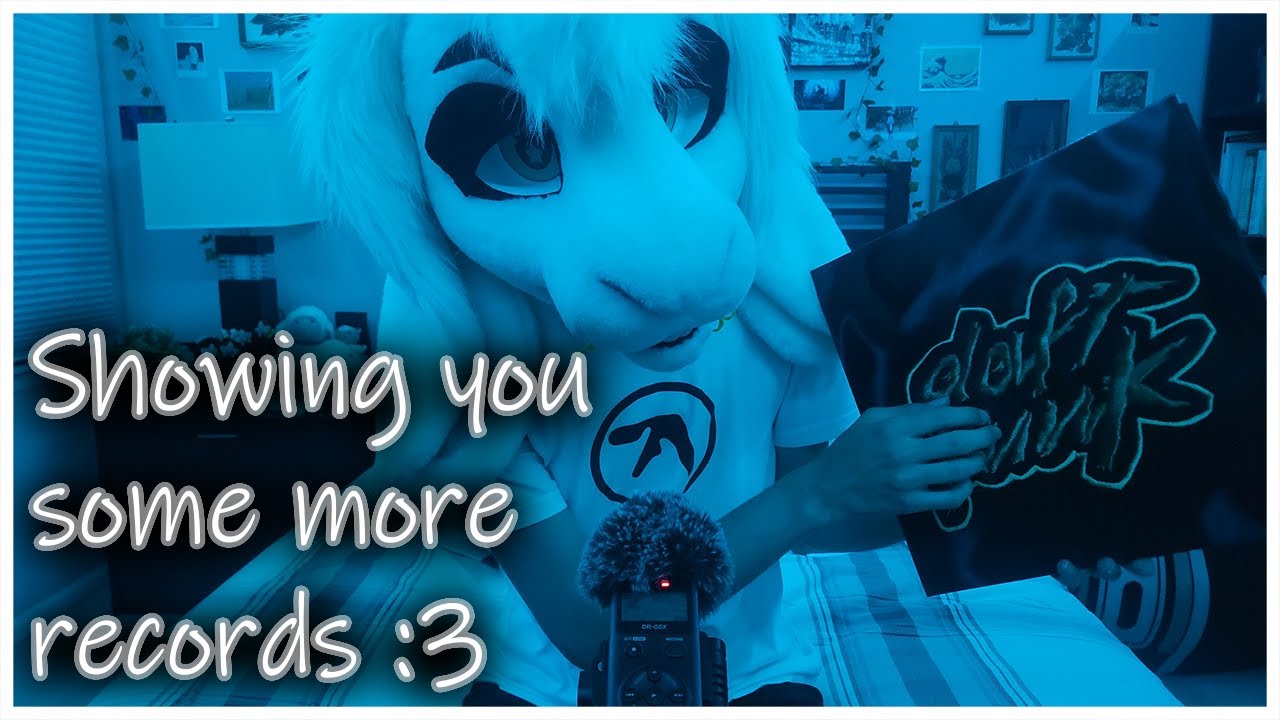 [Furry ASMR] Showing you my updated vinyl record collection (Rambling, tapping)
