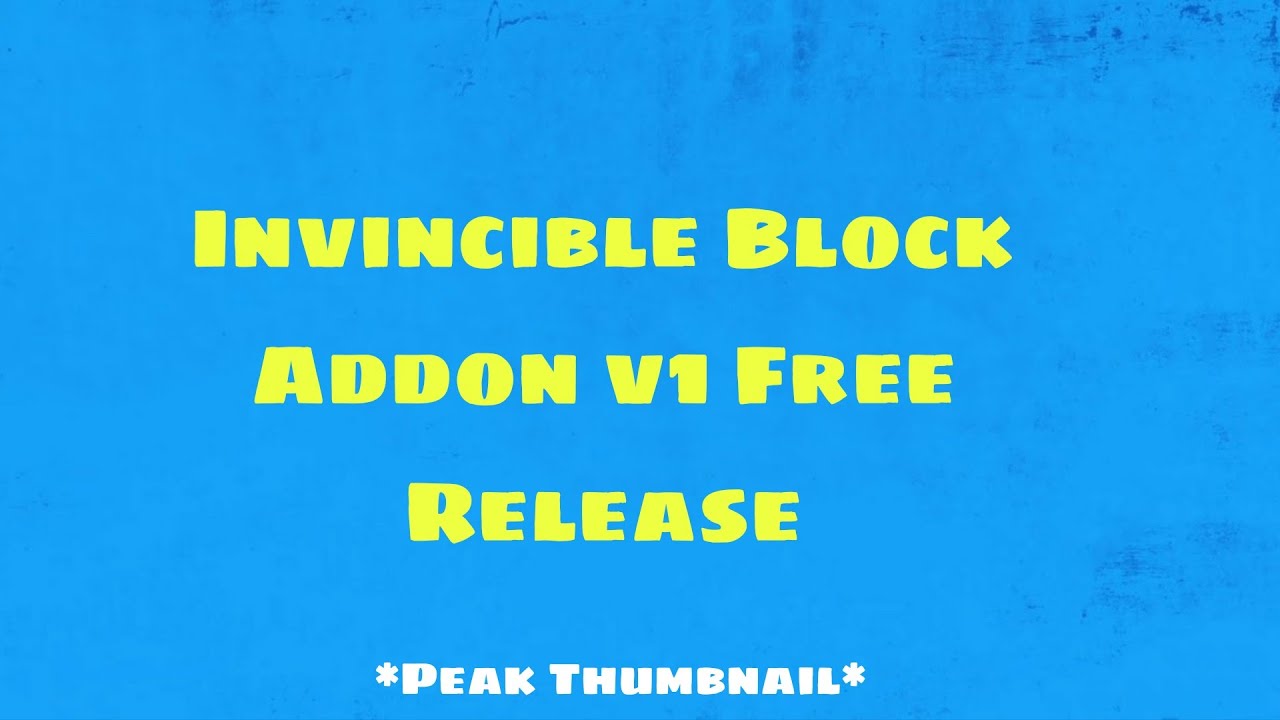 Invincible Block Addon V1 Free Release [ Minecraft Bedrock 1.21.80+ ]