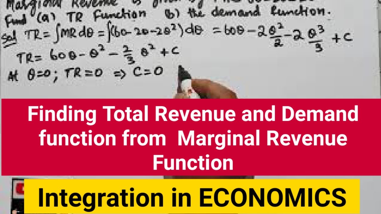 Finding Total Revenue and Demand function from  Marginal Revenue Function