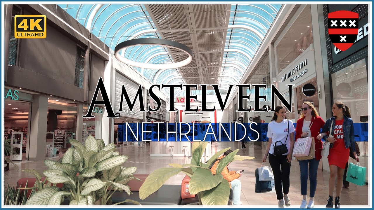 Walking Tour in Amstelveen / Stadshart / shopping centers  - Amstelveen Center - 4k