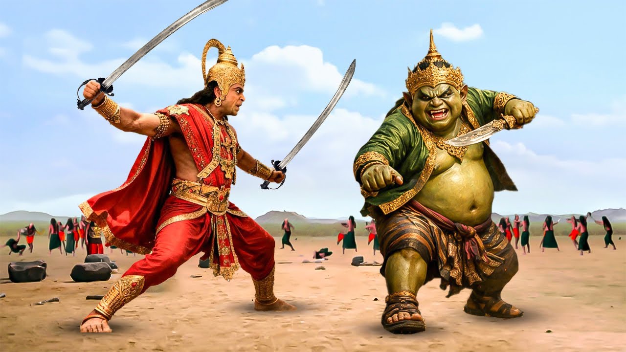 हनुमान और दैत्य दुमदुम के मायावी युद्ध को देख संपूर्ण युद्धभूमि हुई अचंबित | 