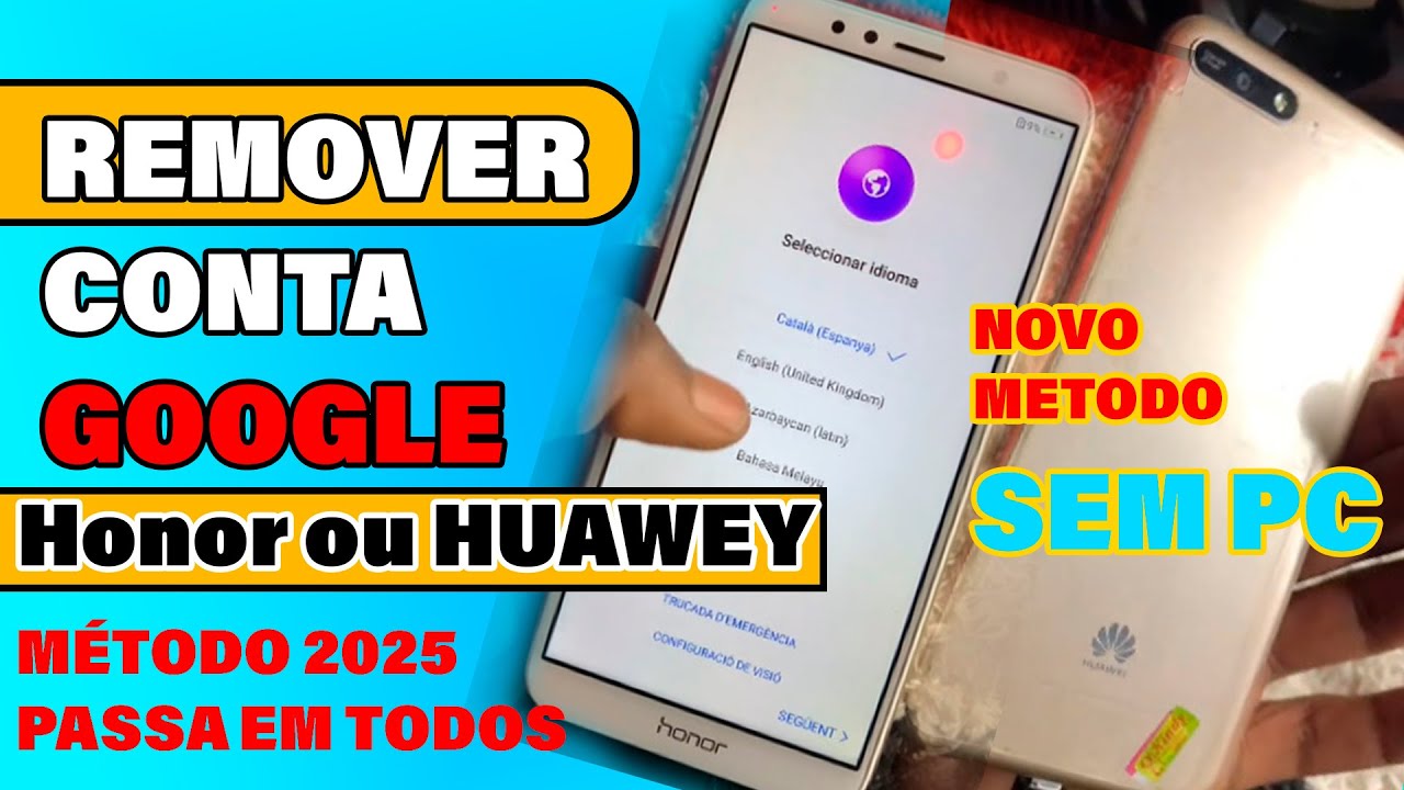 Como remover conta Google no Huawei ou Honor Y9