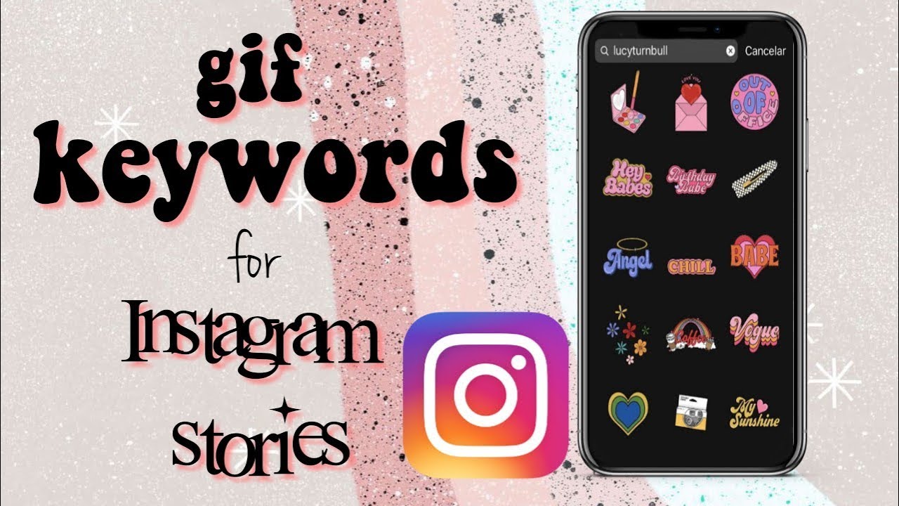 GIF keywords for IG stories