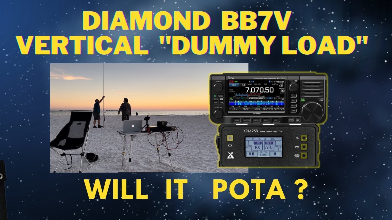 Winter Beach POTA с вертикальной антенной BB7V (эквивалент нагрузки), IC-705, усилителем XPA125B ...