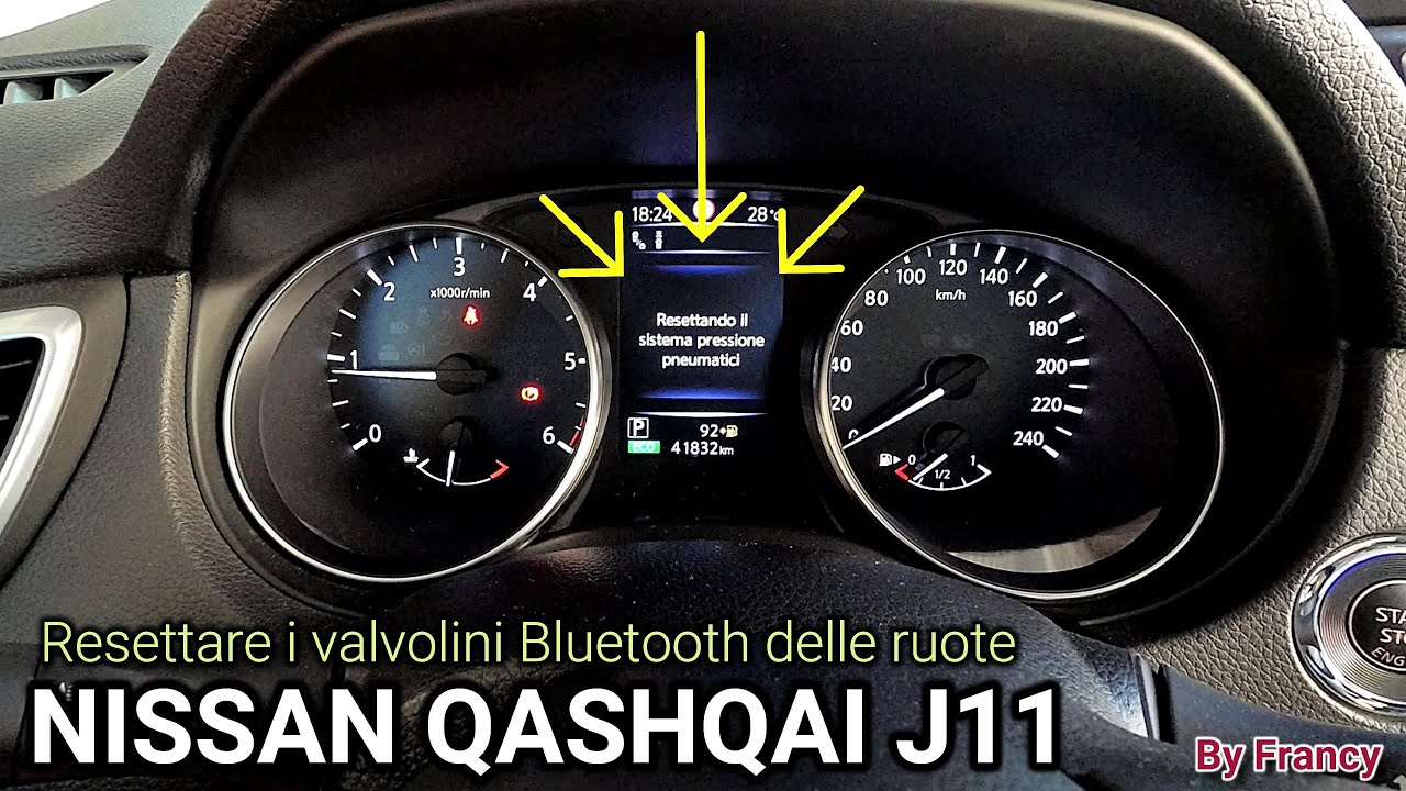 Nissan Qashqai J11 GUIDA su come ripristinare i sensori bluetooth degli pneumatici 👊