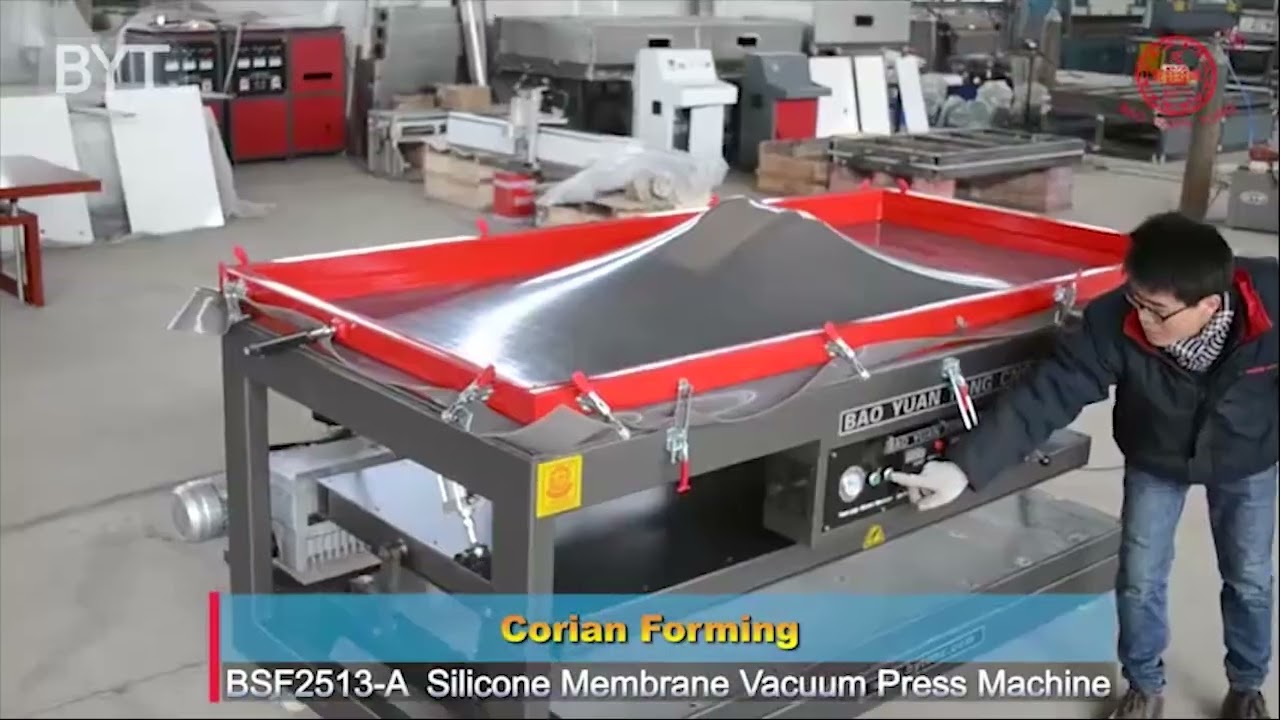 Silicone vacuum membrane press