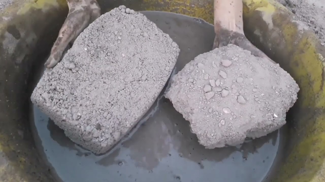 Hand made gritty texture smokey crumbling in lots of water +dry crumbling asmr video 💦🤤😴