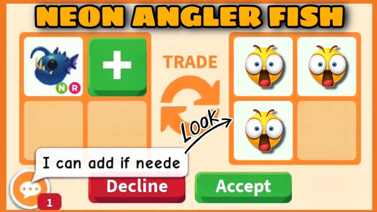 25 OFFERS FOR *NEON* ANGLER FISH!! WIN AND PEOPLE ADD MORE FOR THEM!!😱😱 IN ADOPT ME
