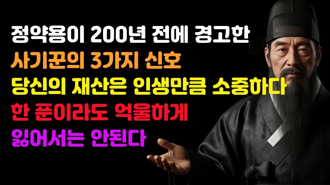 정약용이 200년전에 경고한 사기꾼의 3가지