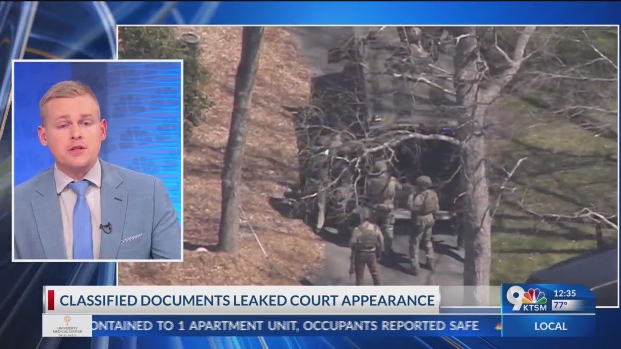 Airman who leaked confidential documents appears in court.