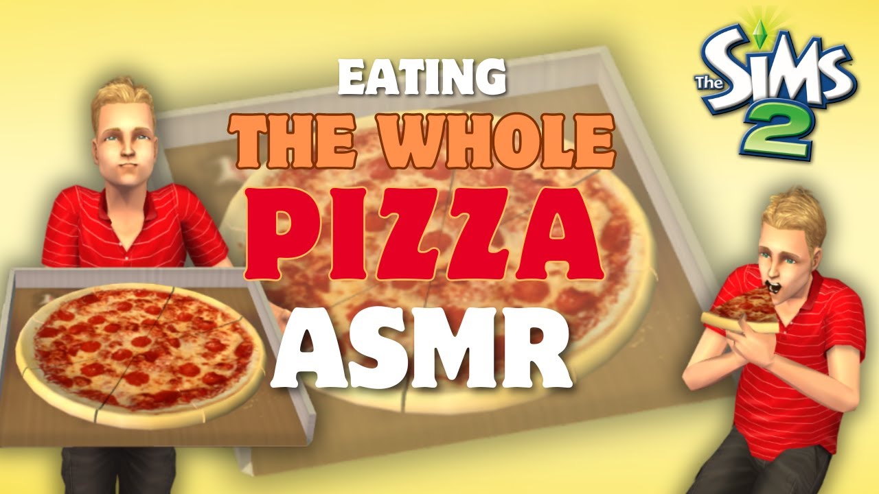 Eating The Whole Pizza ASMR 🍕 | The Sims 2 ASMR
