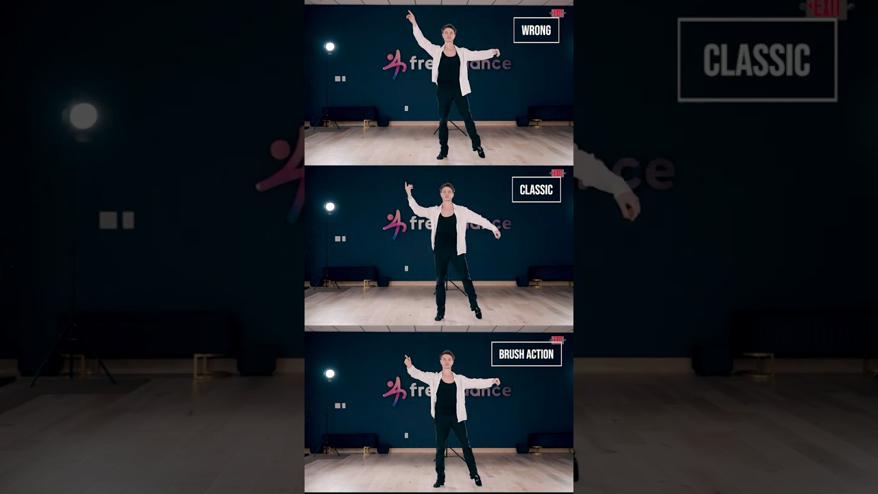 Rumba Alemana | Wrong vs Classic vs Brush Action | freelydance | Dmitriy Chopenko