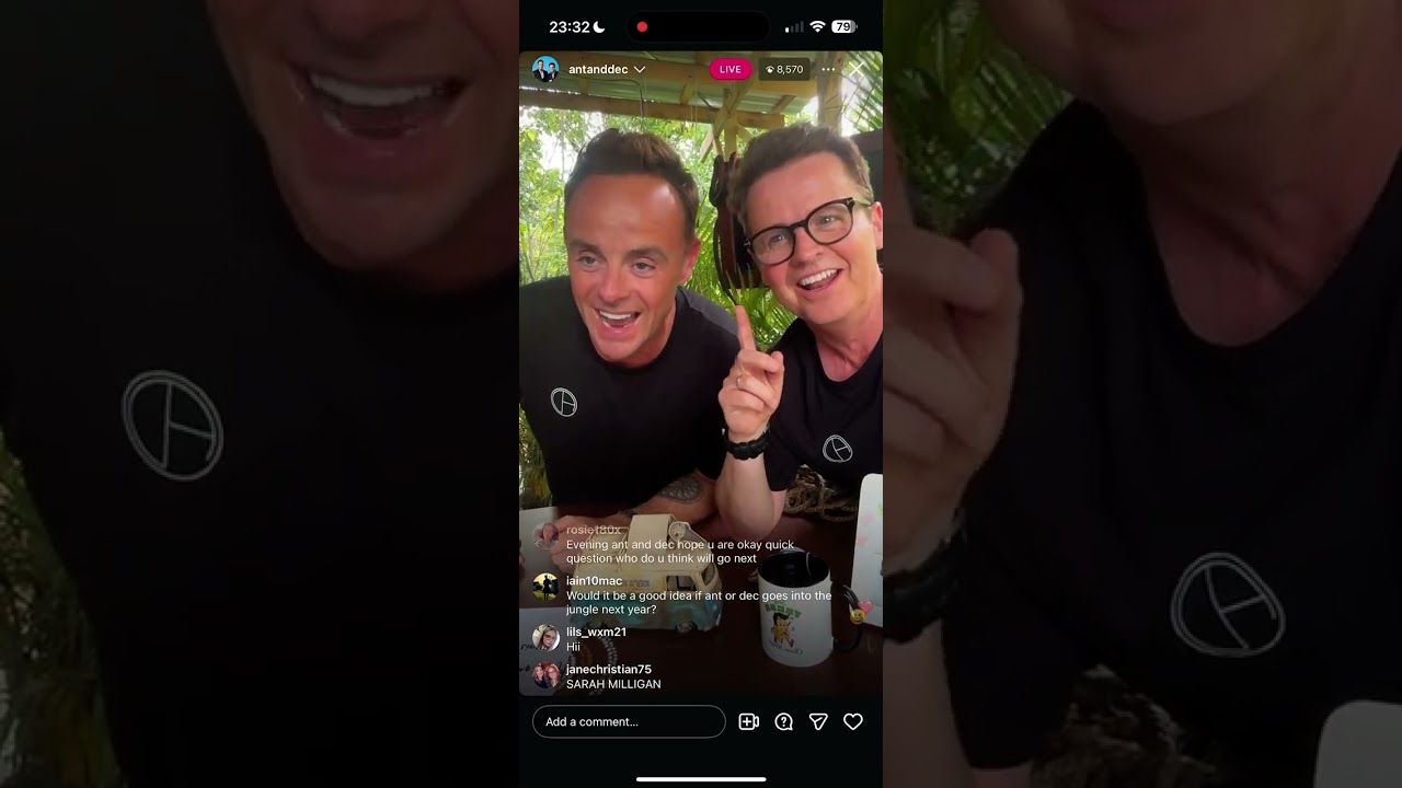 Ant and Dec Jungle Club 28.11.25 (прямая трансляция в Instagram)