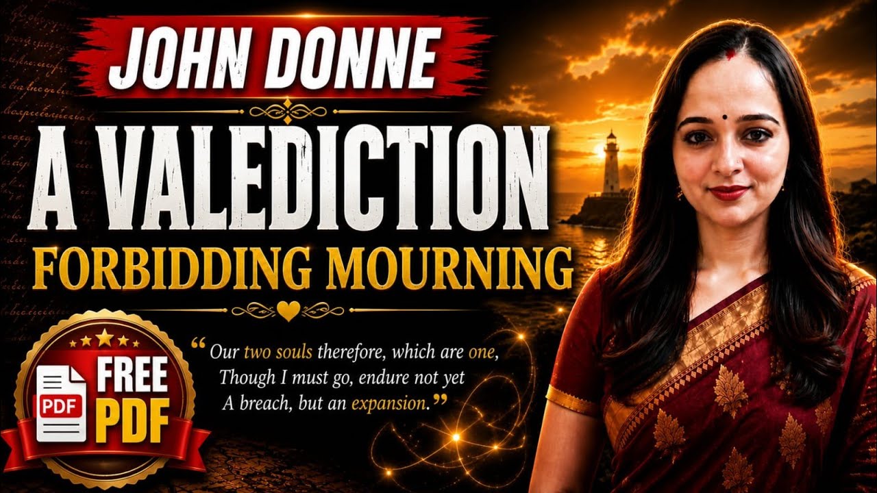 A Valediction Forbidding Mourning by John Donne in Hindi | A Valediction | John Donne