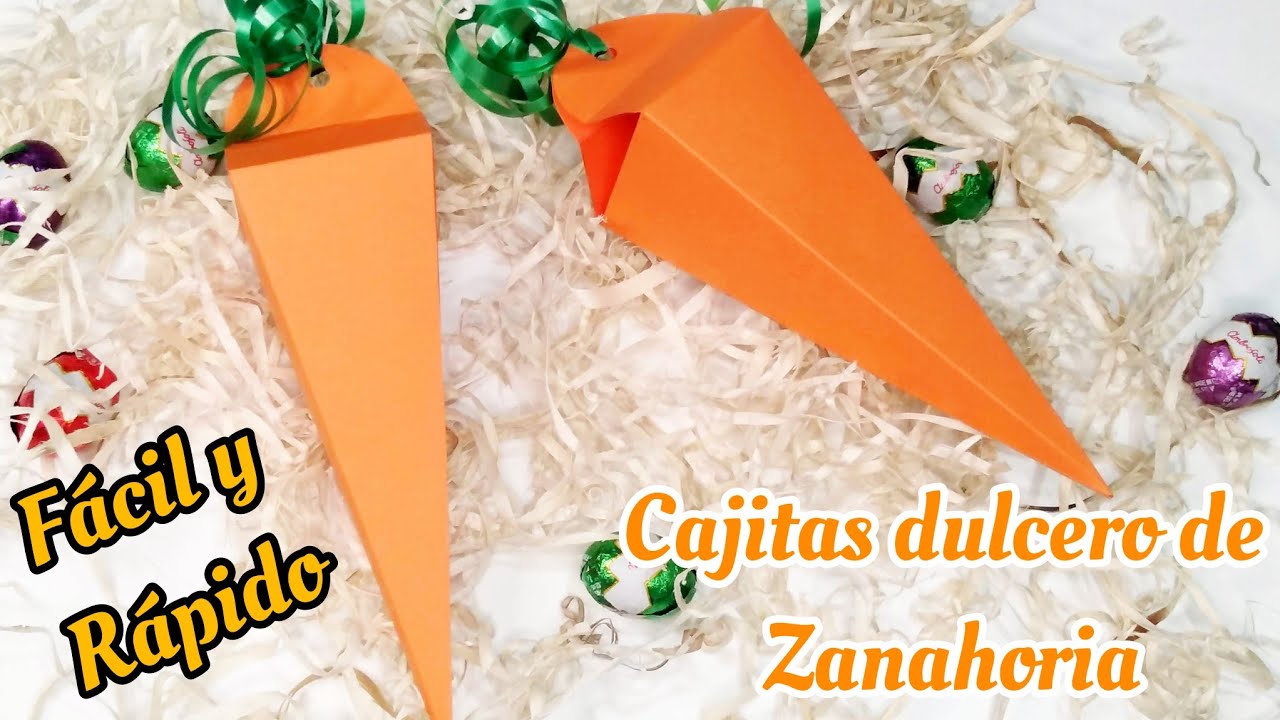 Cajitas dulceros de zanahoria * Dulceros de pascua * manualidades para pascua