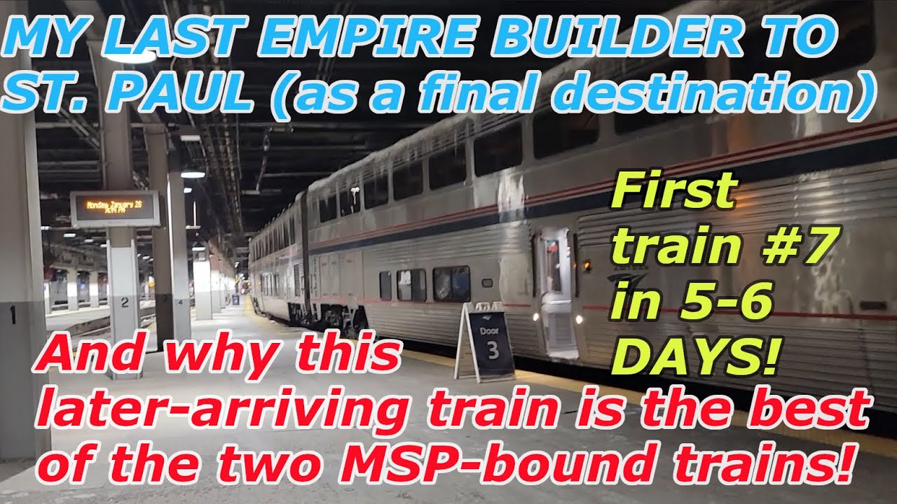 My Last Empire Builder Trip that ends in St. Paul! Amtrak in the DEAD OF WINTER