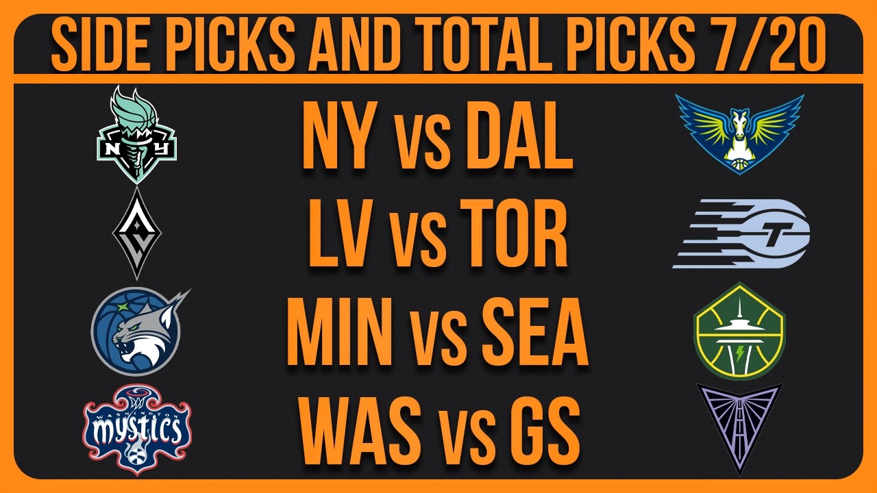 WNBA Picks Today Monday 7/20/26 | FREE WNBA Best Bets & Predictions