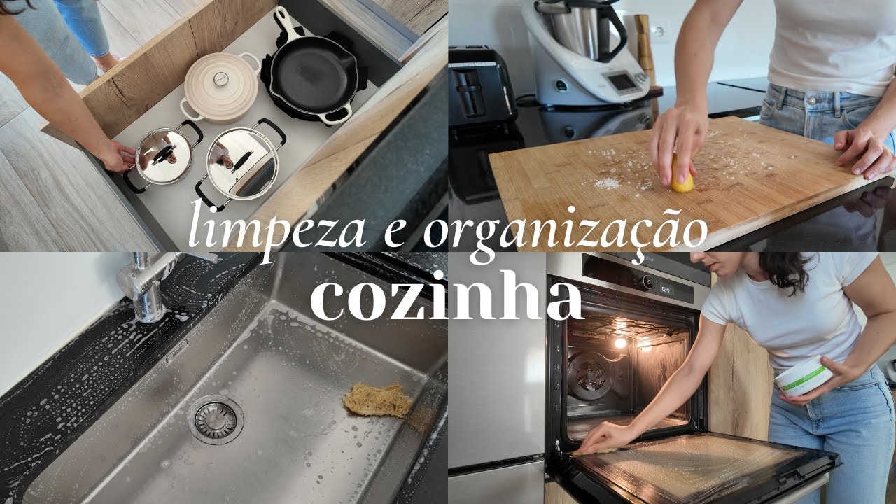 Limpeza profunda na cozinha ✨ Limpei o forno, tábuas de madeira, lixo, lava-loiças...