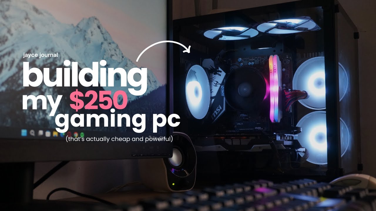 building a $250 budget gaming PC in 2024 | aesthetic black pc build