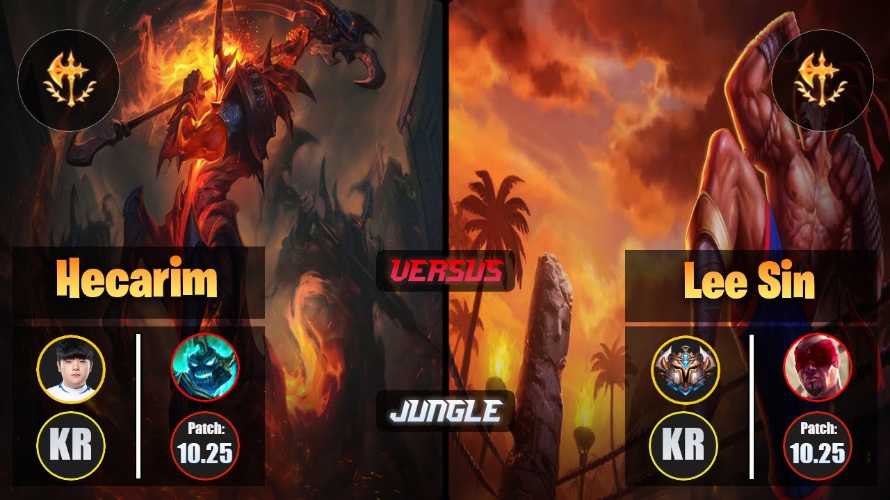 Canyon HECARIM (Jungle) [Conqueror] VS LEE SIN - Challenger KR Patch 10.25