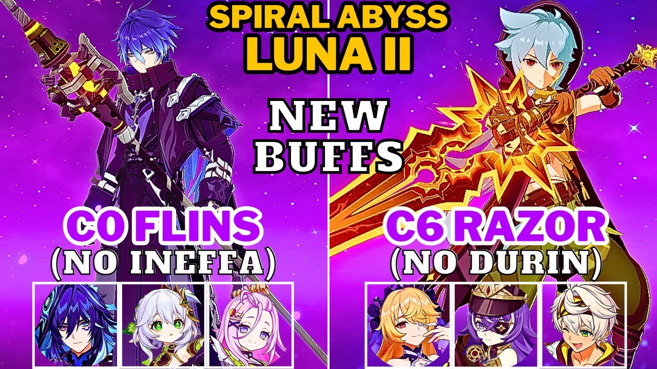 [Spiral Abyss 6.1/6.2] NEW BUFFED RAZOR IS INSANE | C0 Flins Lunar-Hyperbloom & C6 Razor Overload