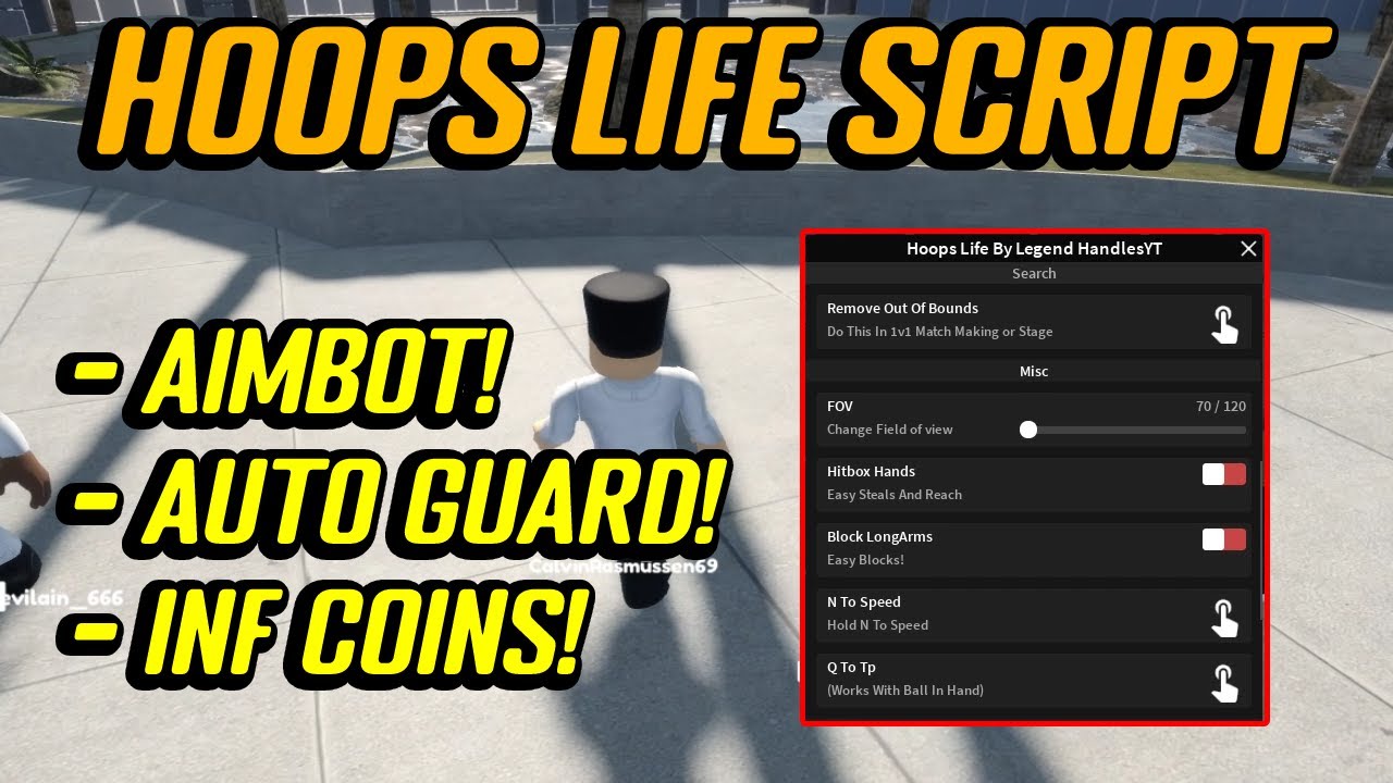 NEW Hoops Life Script GUI Hack OP (AIMBOT, AUTO GUARD, INF COINS, AND MORE) *PASTEBIN*