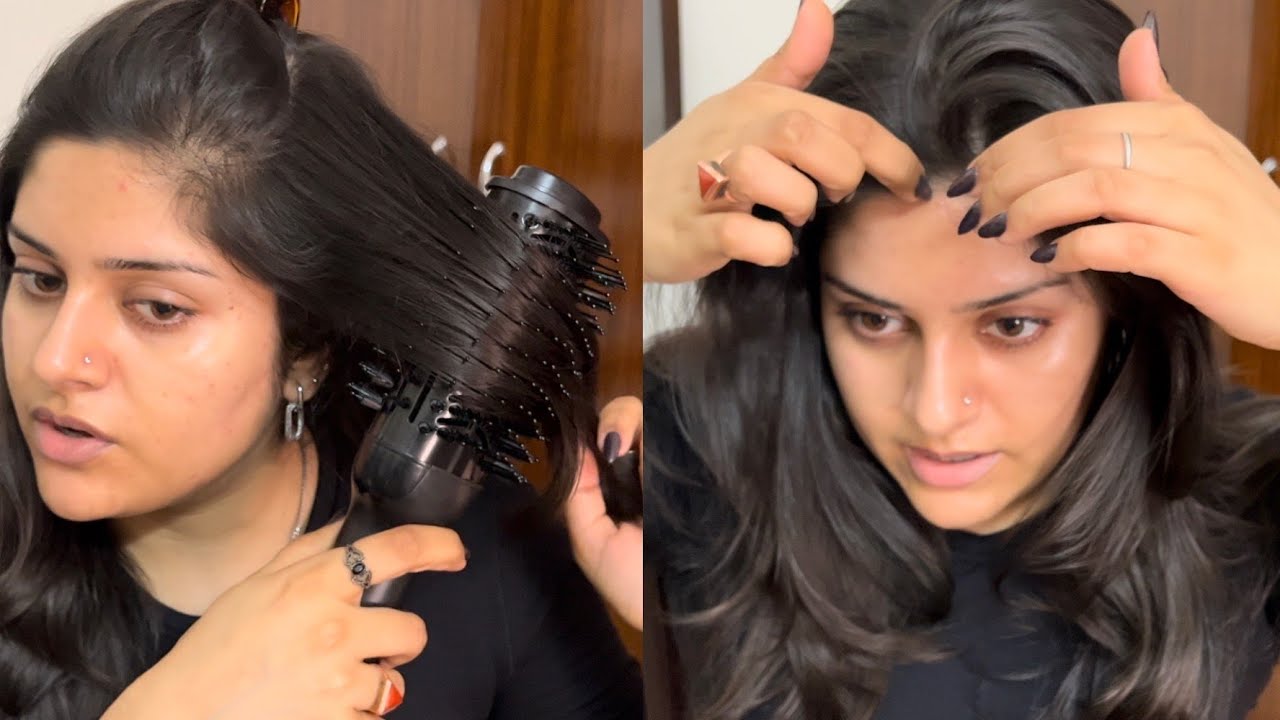 Blowdrying my hair with the Alan Truman The Blow Brush