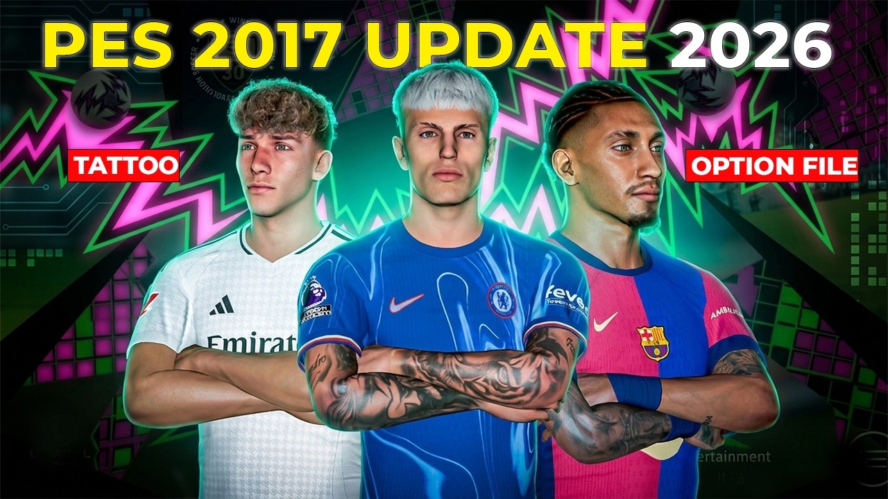 Install pes 2017 patch 2026  t99 v20 + tattoo pack