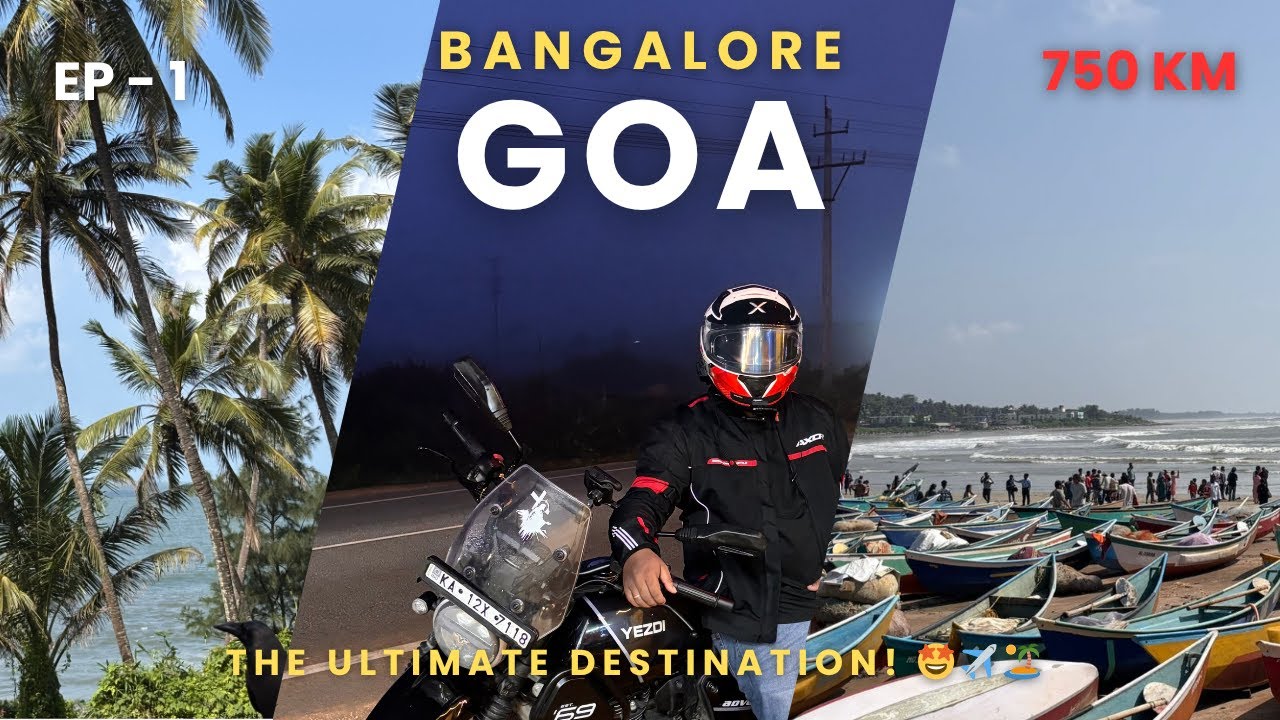 Bangalore to GOA Bike Trip: The Ultimate 750 KM Destination🏍️🌴EP 1|  ಕನ್ನಡ Vlogger | Yezdi adventure