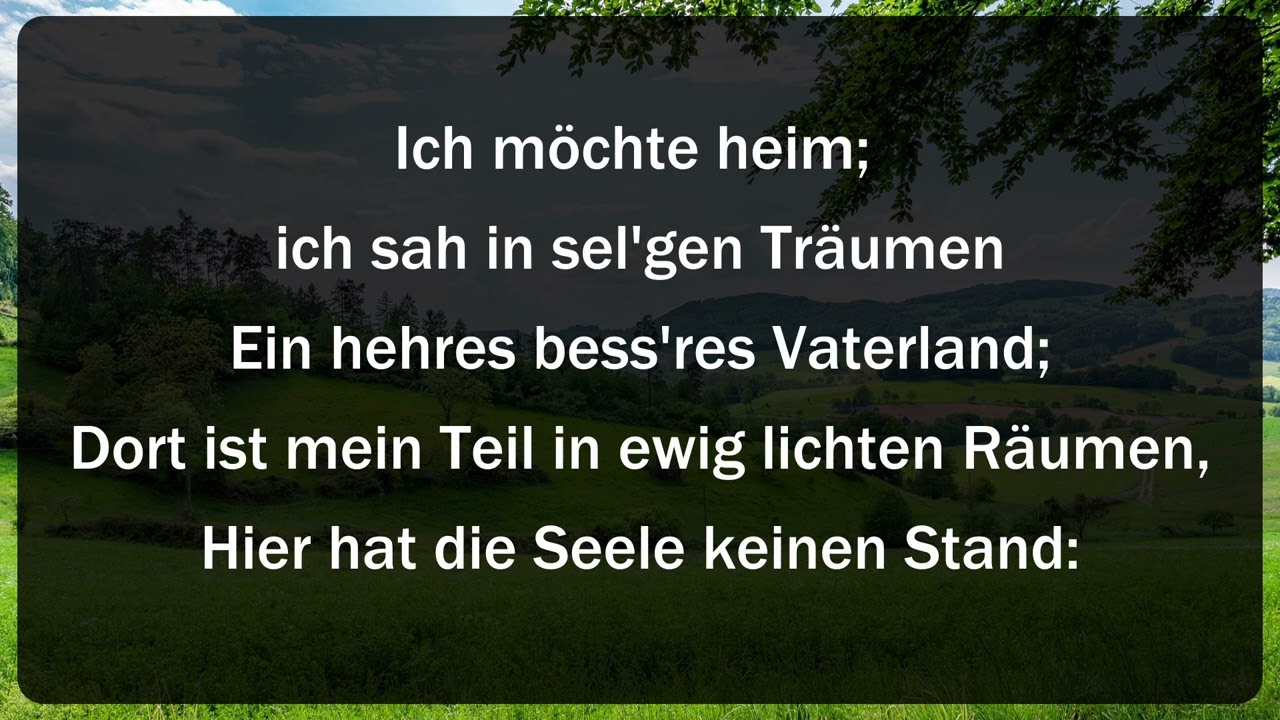Ich möchte heim von Karl Friedrich von Gerok (mit Text)