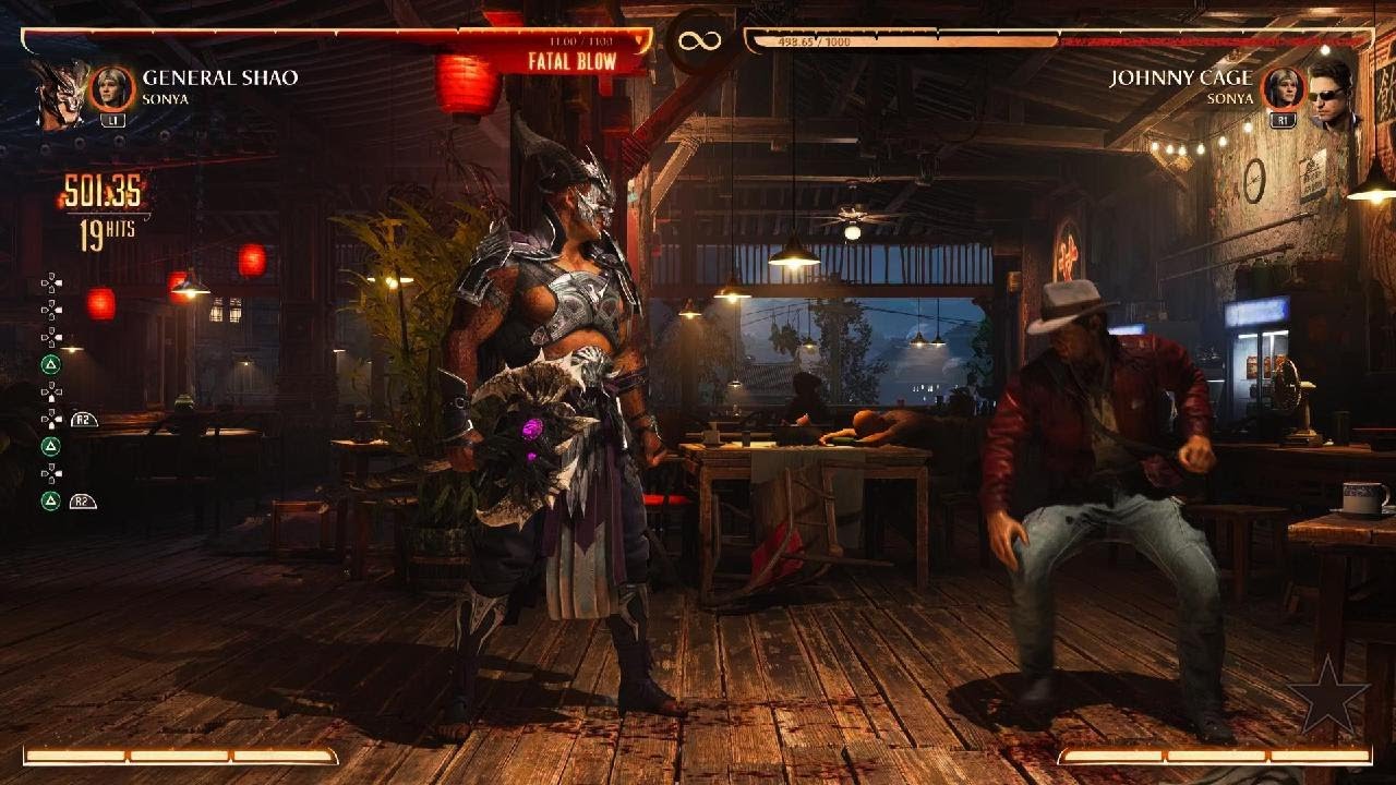 Mortal Kombat 1 - Shao combo pt2: Back 2 twice  + Axe Buff = 50%