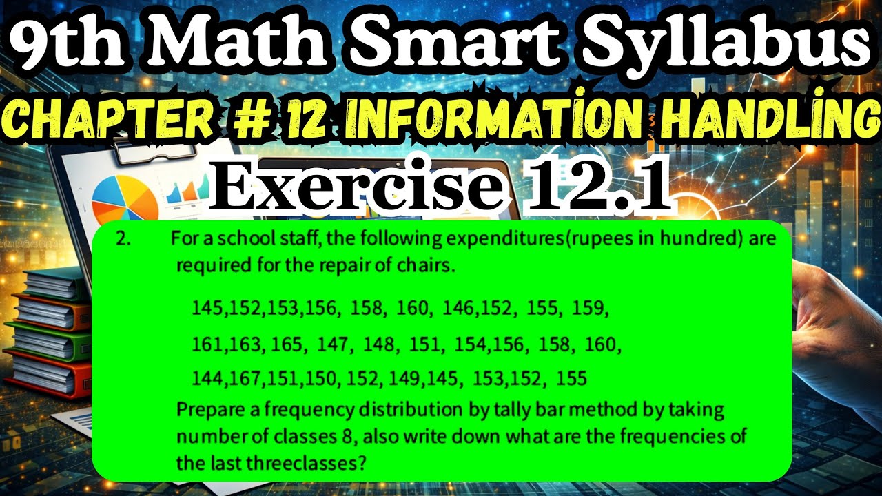 9th Class Math Information Handling Q#2 | Statistics Exercise 12.1 | Punjab Boards Pakistan