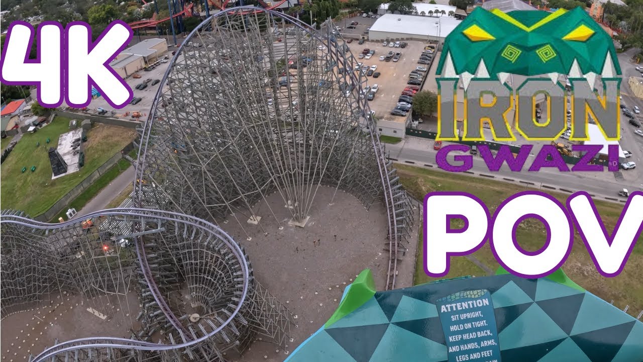 Iron Gwazi 4K Front Row POV at Busch Gardens Tampa