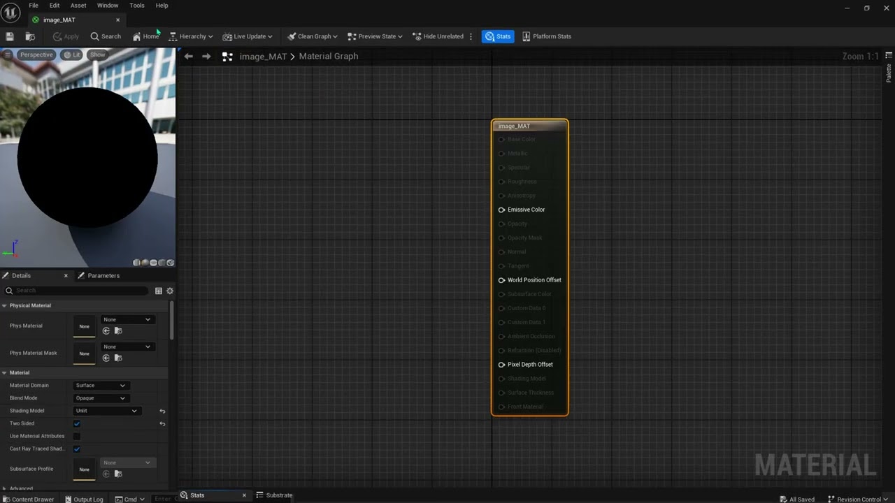 Unreal Engine 5 Camera Image Plate