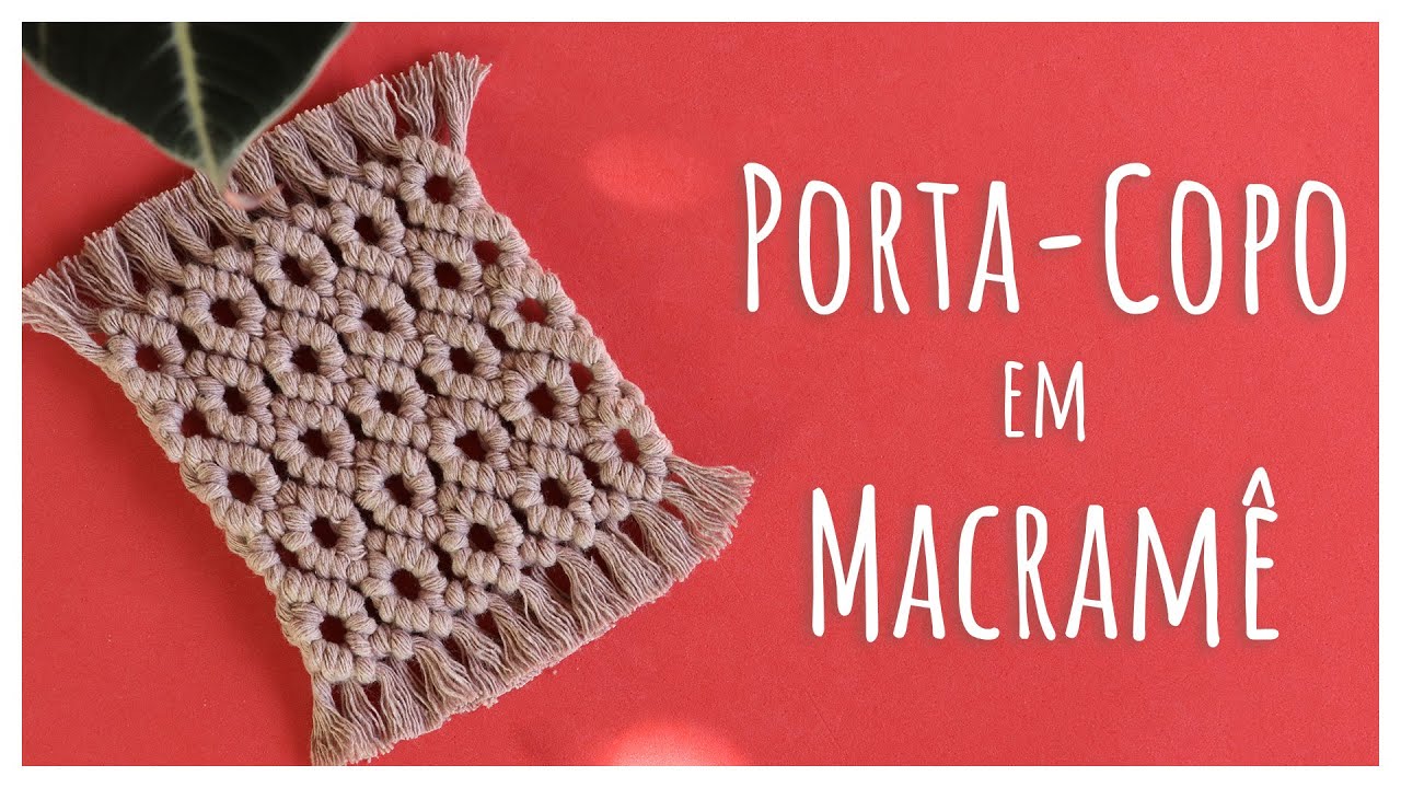 🧶 Porta-Copo em Macramê | Padrão Criativo com Nó Festonê!