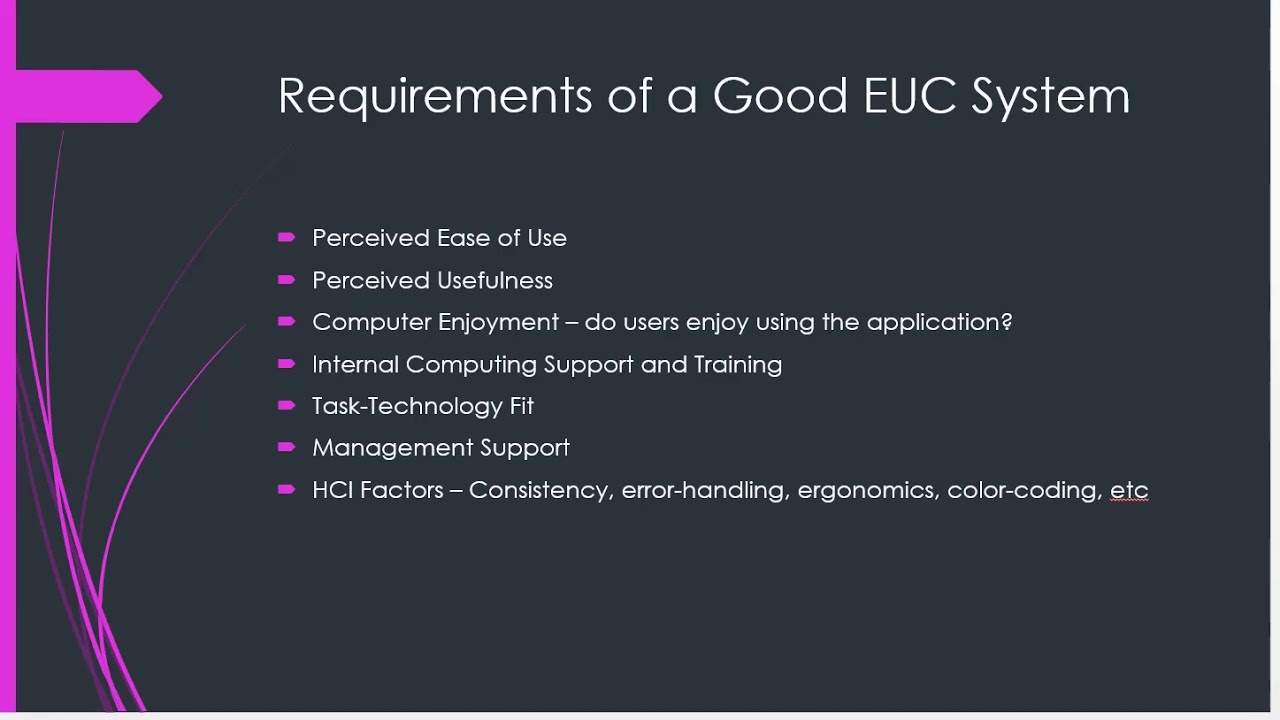 End User Computing, Systems Approach to Problem Solving and ICT Appraisal Methods