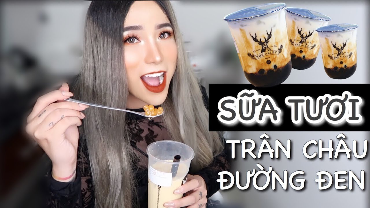 C&ugrave;ng Ty l&agrave;m Sữa Tươi Tr&acirc;n Ch&acirc;u Đường Đen đơn giản tại nh&agrave;