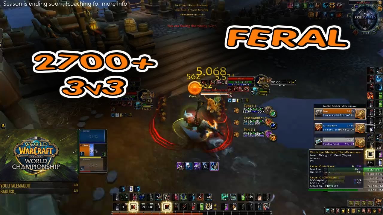 FERAL Druid ARENA 2700+ /  BfA Season 2