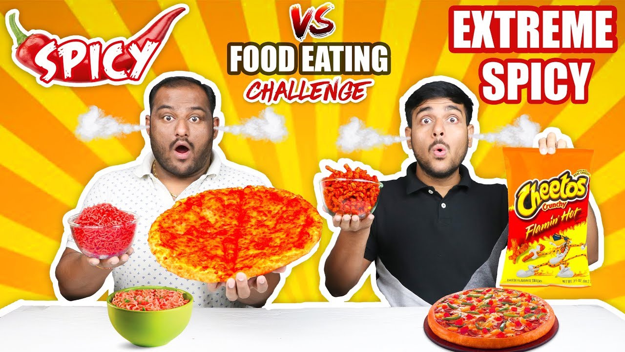 SPICY VS EXTREME SPICY FOOD EATING CHALLENGE | Spicy Pizza Eating Challenge | Noodles Challenge