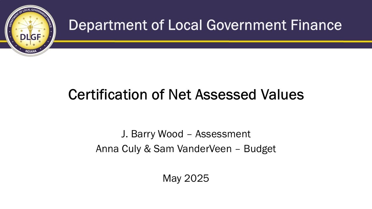 DLGF Webinar - Assessment to CNAV