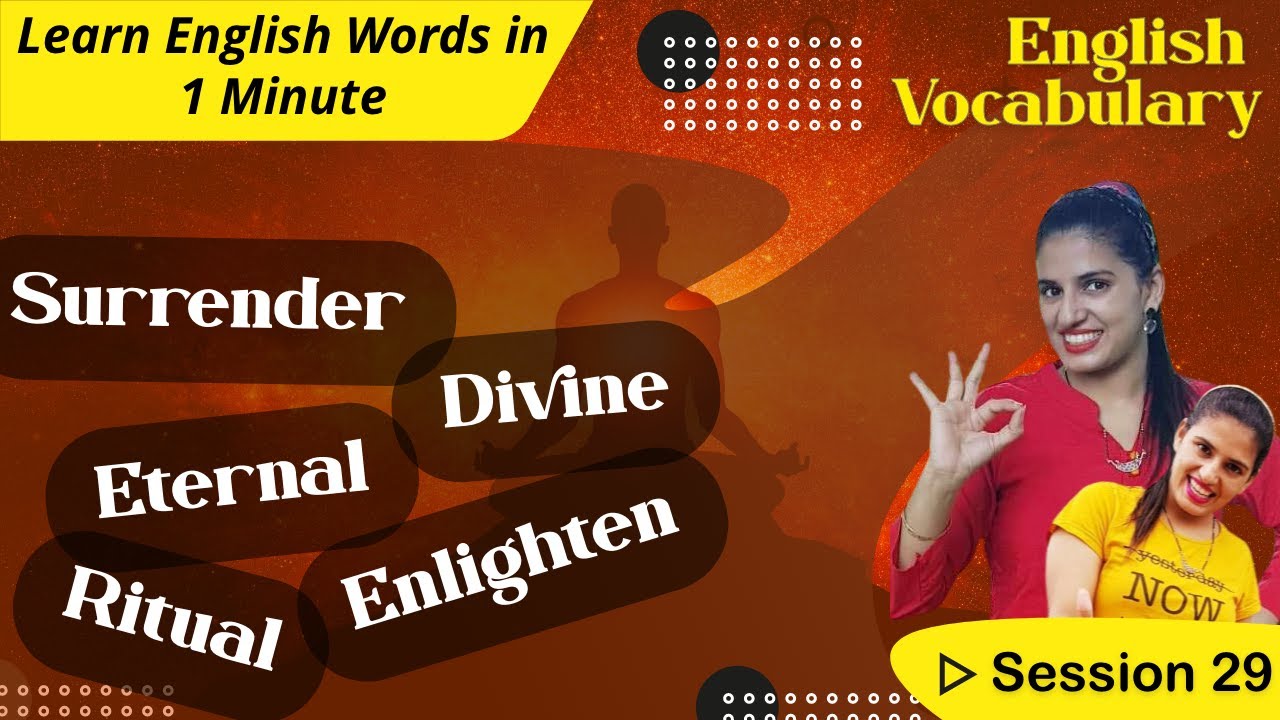 Learn 5 English Spiritual Vocabulary Words in 1 Minute | Session 29 | Hindi [English Vocabulary]