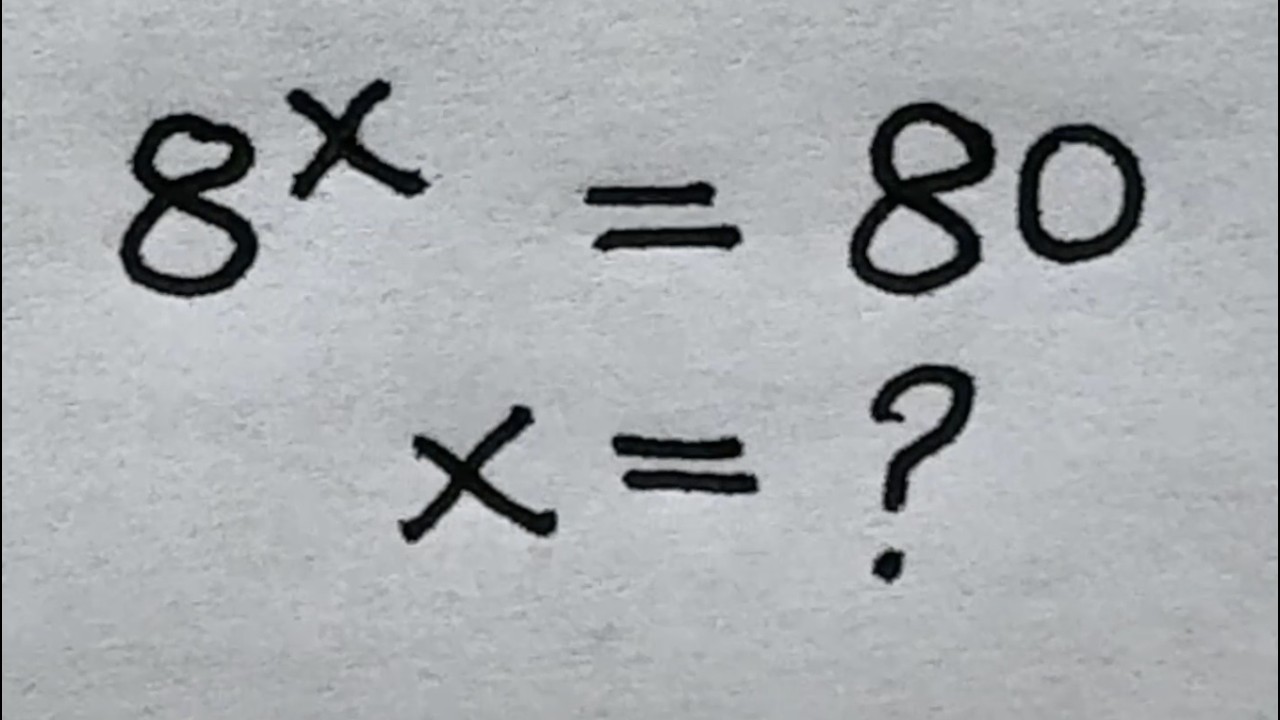 Solve for x in this nice exponential equation | Math Olympiad Mathematics