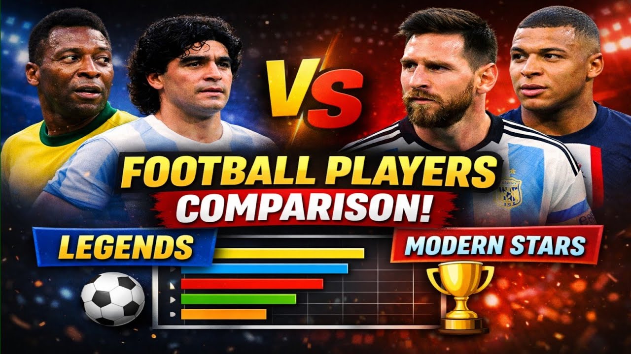 Comparison of Football Players ⚽ | Legends vs Modern Stars | Comparison video