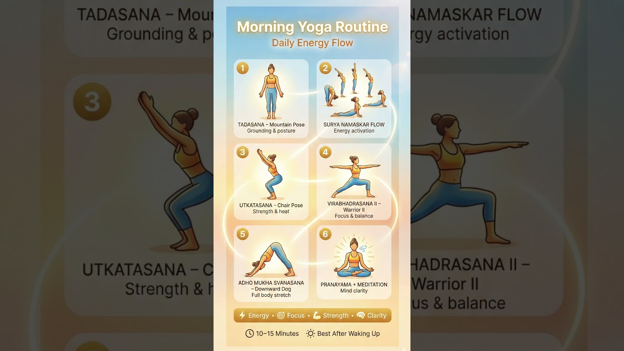 Morning Yoga Routine | 10-Min Daily Energy Flow 🌅
