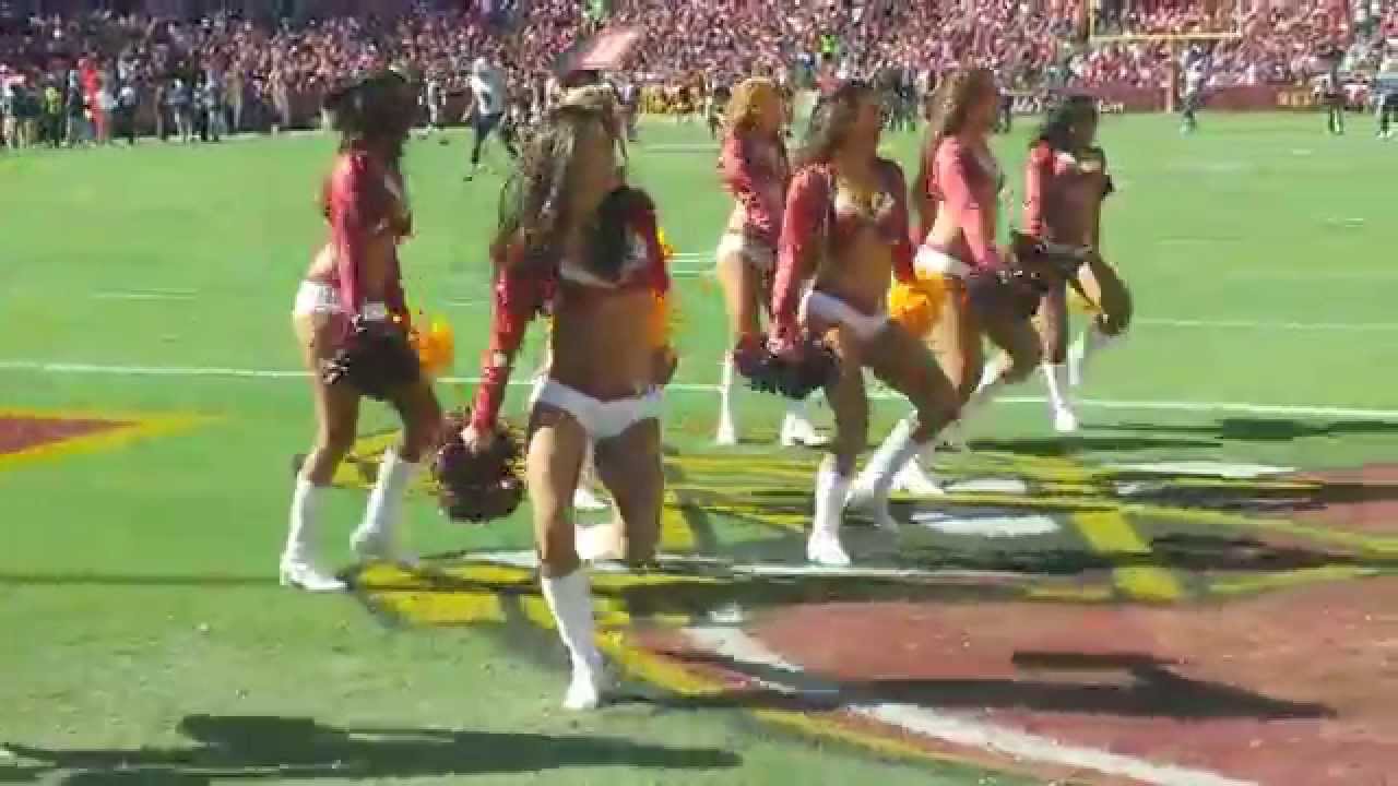 Washington Redskins Cheerleader Up Close cheer October 19, 2014