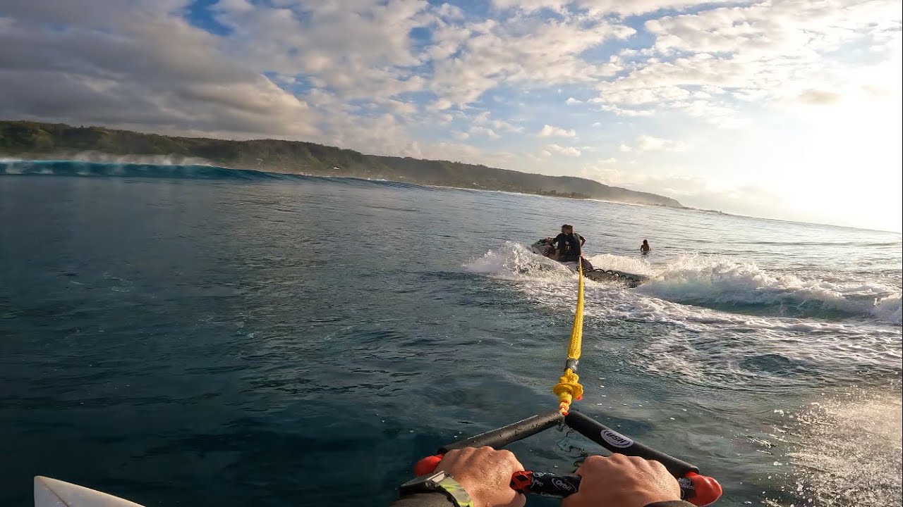 Tow Surfing Hawaiian Reef Break // 4K POV Surf