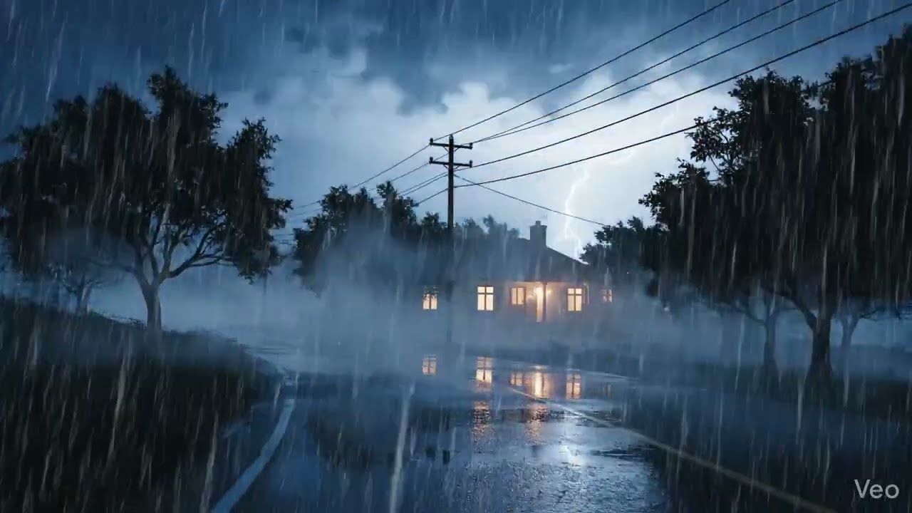 Rain and Thunder Sounds 🌩️ Deep Relaxation, Stress Relief, Sleep Ambience