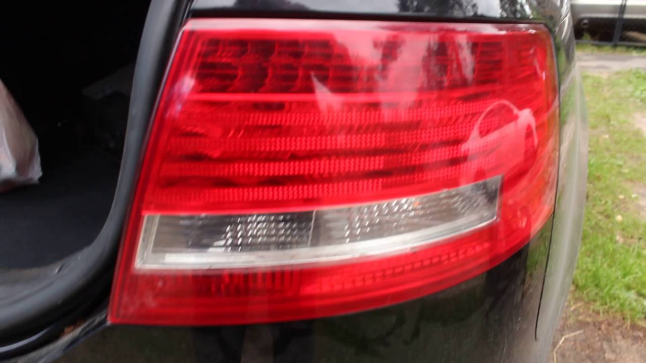 Audi a6 c6 снятие заднего фонаря